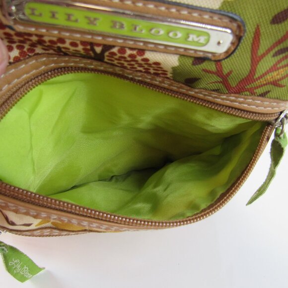 Lily Bloom Crossbody Shoulder Bag Owl Pattern Zip Pockets Adjustable Nylon Strap - Picture 7 of 8